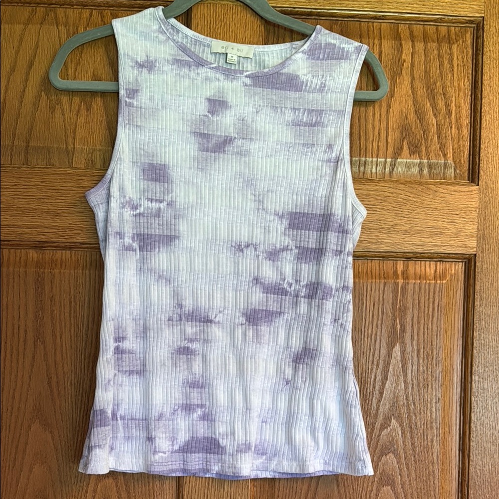 Purple Tie-Dye Sleeveless Top